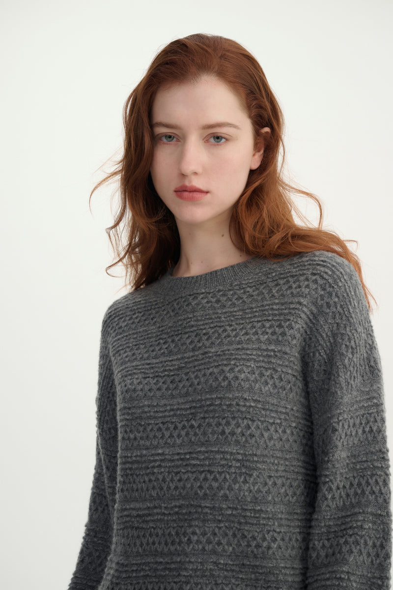 Wool crew neck sweater