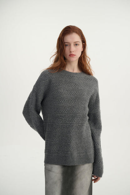 Wool crew neck sweater