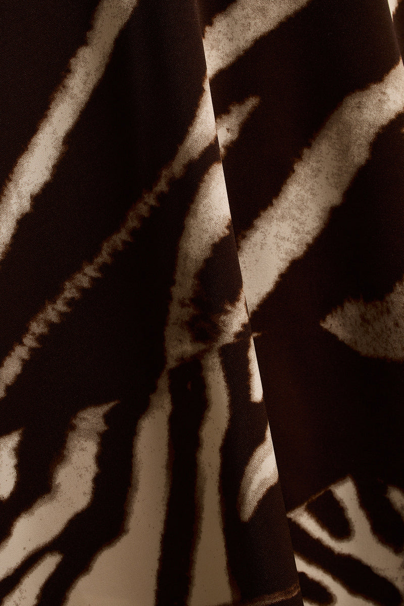 Ynez Zebra Halter Mini Dress