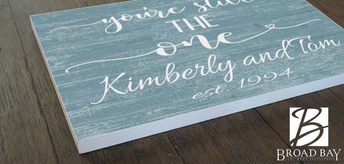 You're Still The One Anniversary Gift Personalized Names & Established Date - Broad Bay Personalized Gifts Shipped Fast
