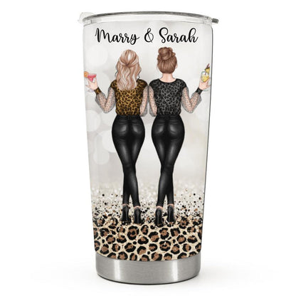 You're The SHE to my NANIGANS - Custom Tumbler - Leopard Birthday Gift For Best Friend, Bestie, BFF
