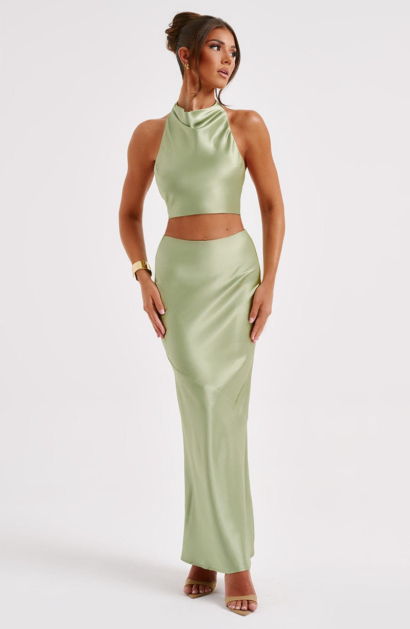 Zaylee Maxi Skirt - Khaki Skirt XS Babyboo Fashion Premium Exclusive Design
