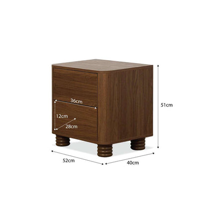 Ziggy Bedside Table - Walnut