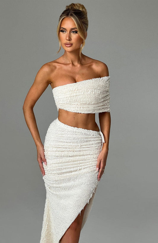 Zina Top - Ivory Tops Babyboo Fashion Premium Exclusive Design