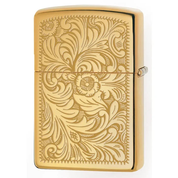 Zippo Lighter High Polish Brass Venetian